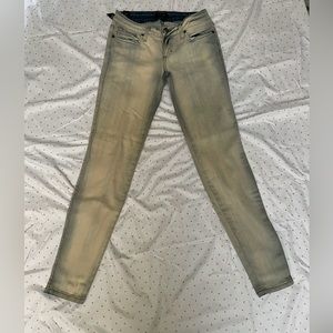 Bebe blue/white skinny jeans